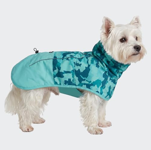 Dog Raincoat Waterproof Rain Jacket w (Camo Teal / Medium)