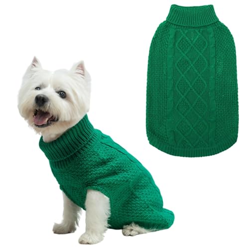 Turtleneck Dog Sweater (Small/Medium / Green)