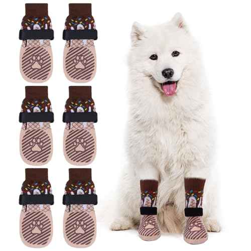 Anti Slip Dog Socks (Large (6 Count) / Ice Cream)