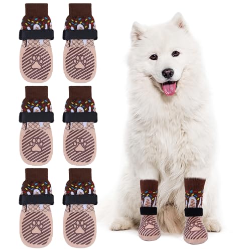 Anti Slip Dog Socks (Medium (6 Count) / Ice Cream)