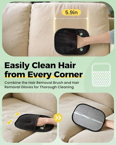 Carpet Rake for Pet Hair Removal Tool (Black)