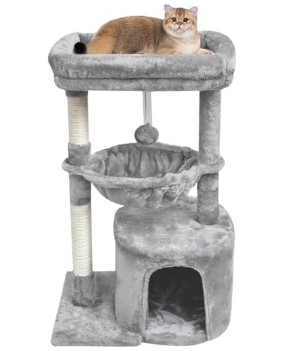 Small Cat Tree for Indoor Cats (29.6" / Grey)