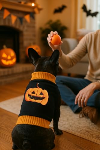 3 Pack Halloween Thanksgiving Christmas Dog Cat Knit Sweater Set (Halloween&Xmas Set / X-Large)