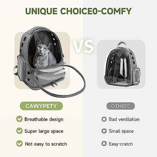Cat Backpack Carrier Large Space Bubble Backpack up to 12lbs Grey (Dark Gray)