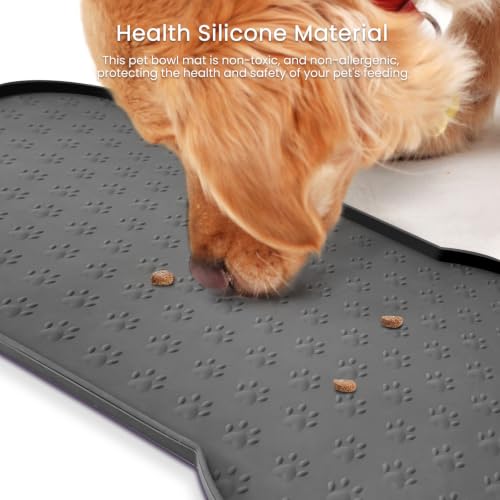 Dog Food Mat Anti (25.6" x 13"-2PCS / Grey)