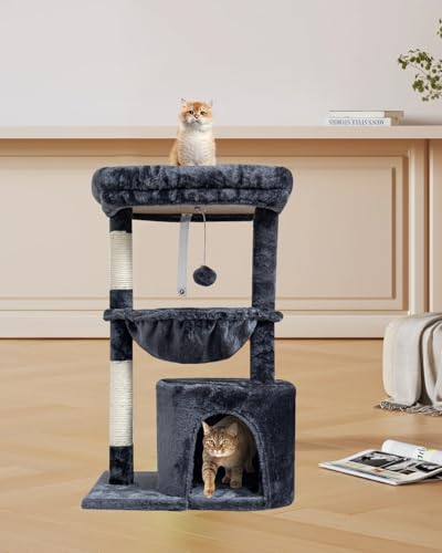 Small Cat Tree for Indoor Cats (29.6" / Smoky Grey)