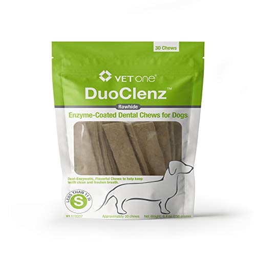 VetOne DuoClenz Rawhide Dental Hygenic Chews for Small (Small Dogs)