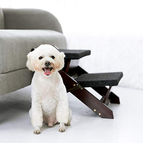 Wooden Pet Stairs (2 Steps – For Sofas (11–19 in) / 17.3" L x 17.24" W x 13" H)
