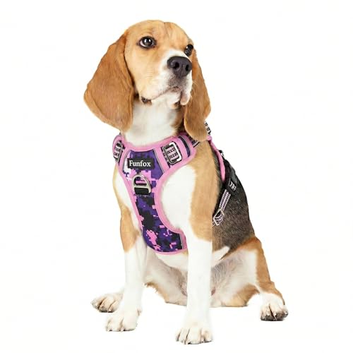 Dog Harness No Pull (Mosaic Pink / Medium)