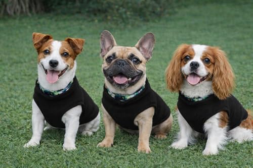 Dog Fleece Vest Sweater with Leash Ring (XL (17-25lbs) / Black)