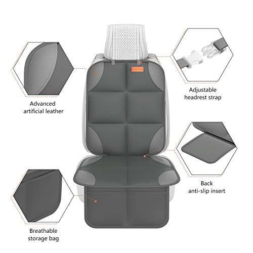 2 Pack Car Seat Protector (Dark Gray / 2PS)