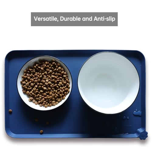 Silicone Pet Food Mats (19" x 12" / Indigo Ink)