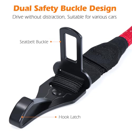 Dog Seat Belt for Car (Red / 1 Pack)