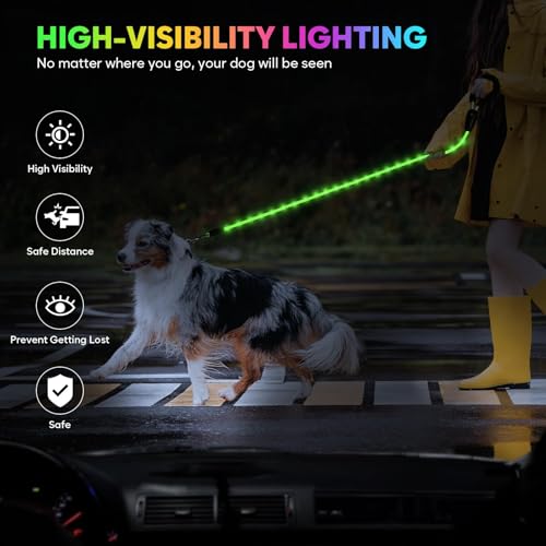 7Ft Light Up Dog Leash (7Ft)