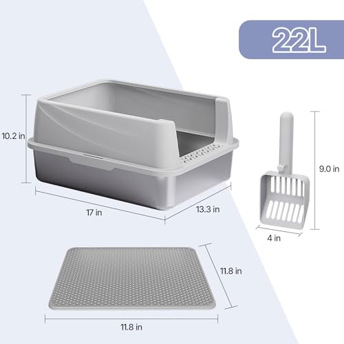 Stainless Steel Cat Litter Box with Lid (S)