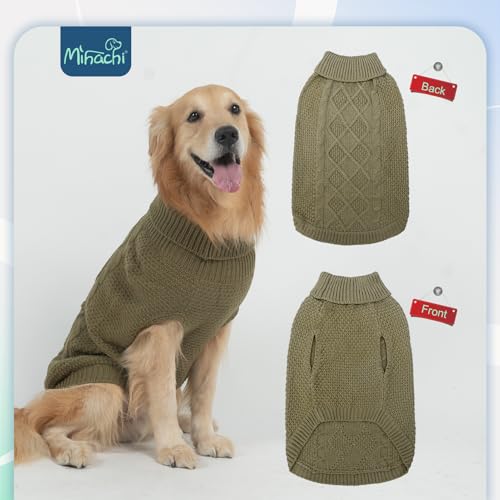 Turtleneck Dog Sweater (Medium / Army Green)