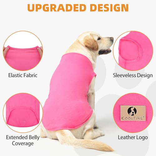 Girl Dog Clothes for Large Dogs (Pink & Rose / XX-Large(Chest 28", Back 22"))