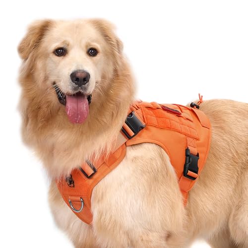 Tactical Dog Harness Vest No (Large / Orange)