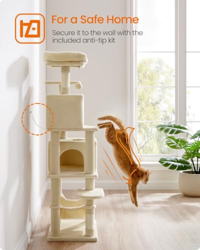 Cat Tree 59.5 (59.5 Inches / Beige)