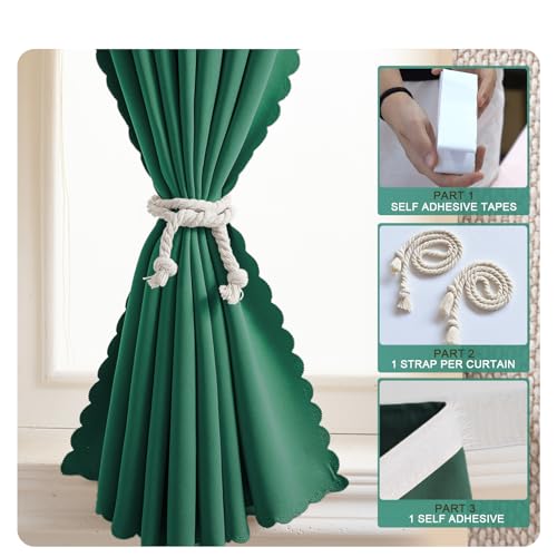 Adhesive Curtain (35"W x 71"L (Pack of 1) / Dark Green)