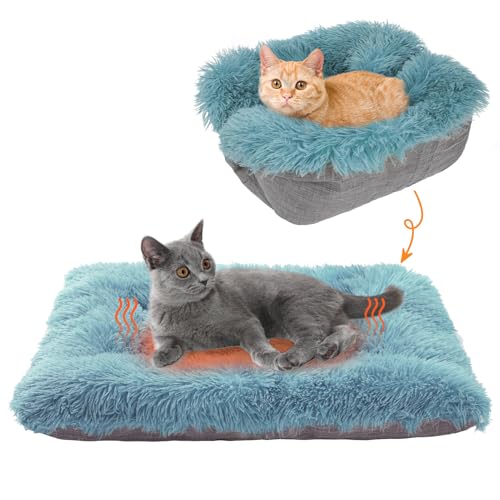 Self Warming Cat Bed (Navy Blue / M: 20"x24")