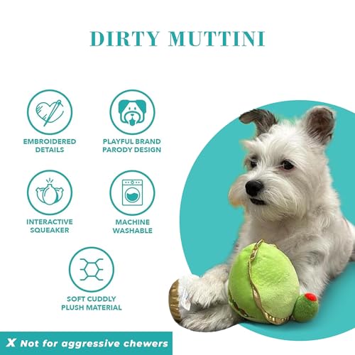 Dirty Muttini Plush Dog Toy (Dirty Muttini (Olive Green))