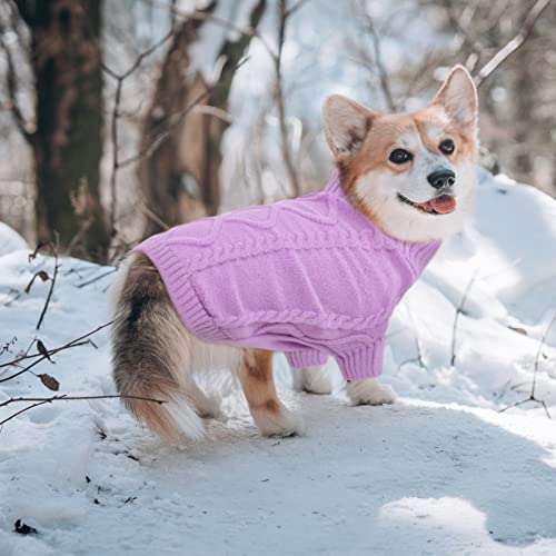 Small Dog Sweater for Small Dogs Girl (Small / Lilac)