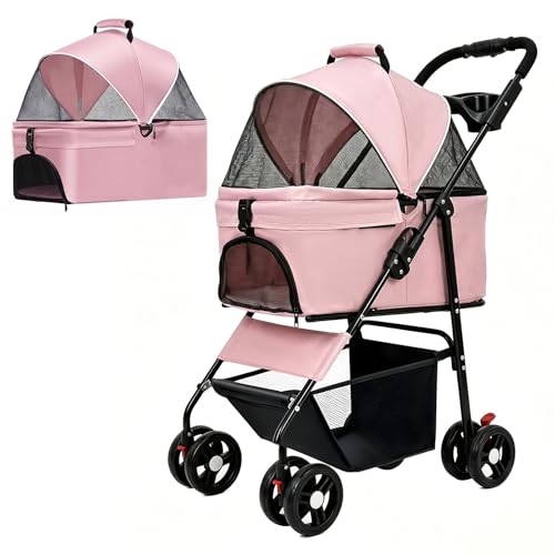 Pet Stroller for Small (Pink)