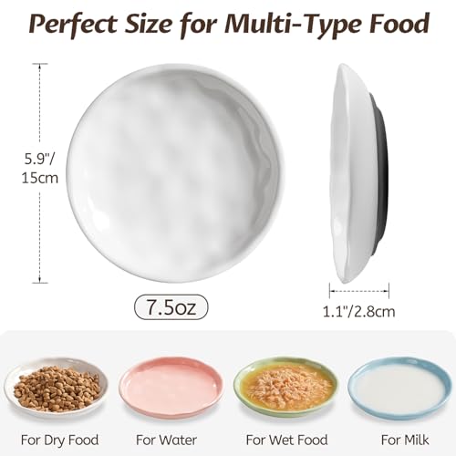 Non Slip Cat Food Bowl (Wave-4 Pack)