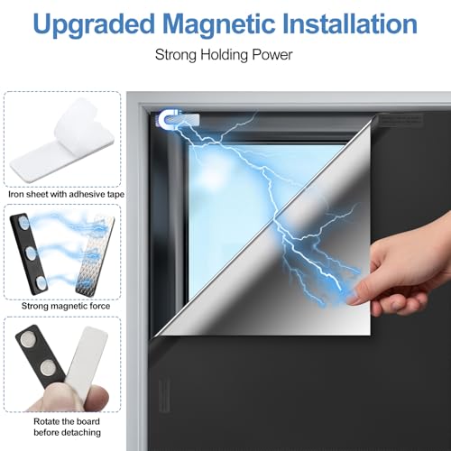 100% Magnetic Black Out Window Cover 157" x 58" Blackout Blinds No Drill (157" X 58")