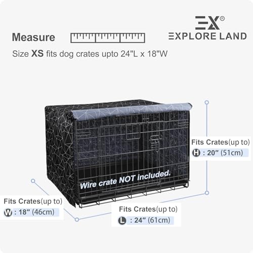 Pattern Dog Crate Cover (Black and White / 24.0"L x 18.0"W x 20.0"H)