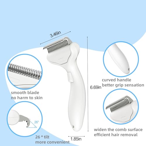Undercoat Rake for Dogs & Cats (Light-Green)