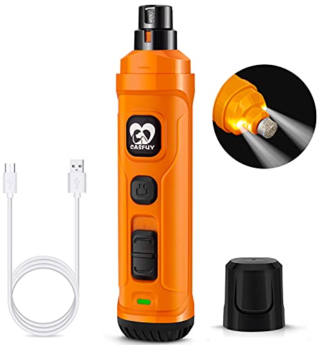 Dog Nail Grinder with 2 LED Light (A-Orange)