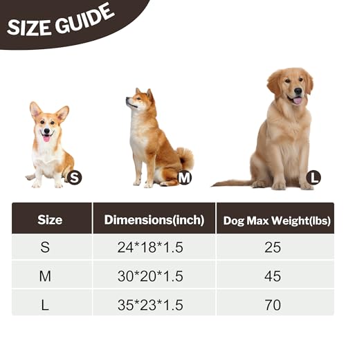 Dog Bed Crate Mat (S(24"*18"*1.5") / Dark Brown-1pc)