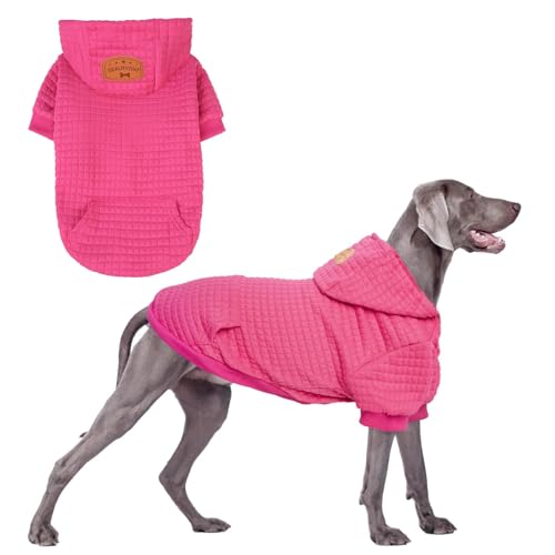 Dog Sweaters for Extra Large Dogs Girl Boy (Rose Pink / 3XL (Back: 30",Chest: 37", Neck: 27"))