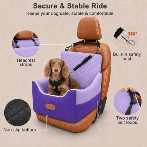 Dog Car Seat for Small (Purple)