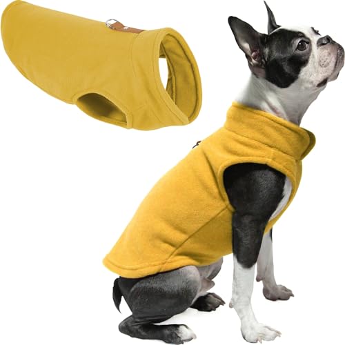 Fleece Vest Dog Sweater (Honey Mustard / Small (Around 6-lb))