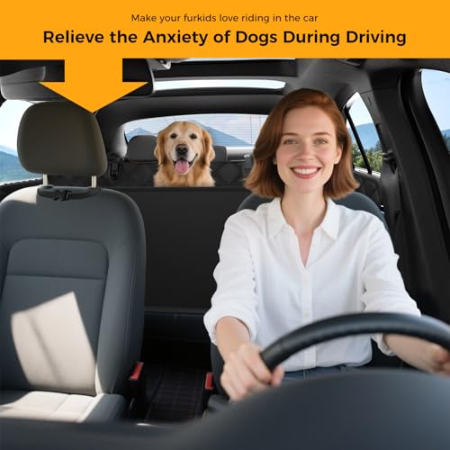 Dog Car Seat Cover for Back Seat (Black)