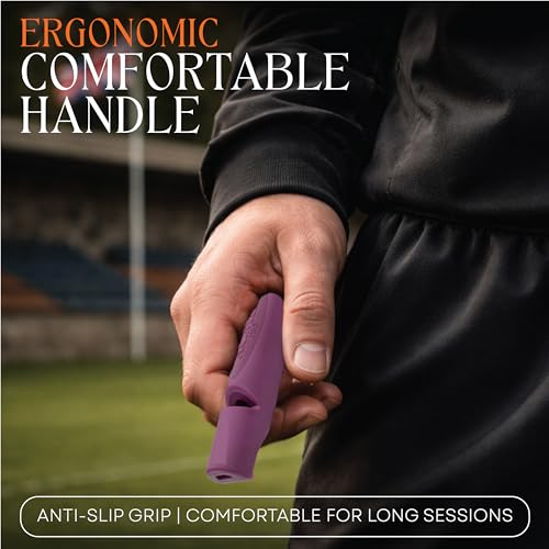 Alpha 210.5 Professional Dog Training Whistle with Enhanced Ergonomic Grip. BPA (Purple)