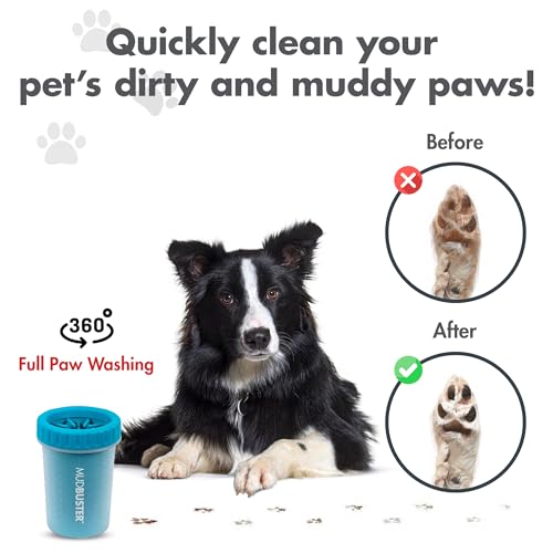 MudBuster Portable Dog Paw Cleaner (Blue / Medium)