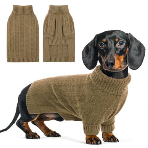 XSmall Dog Sweater (X-Small / Camel)