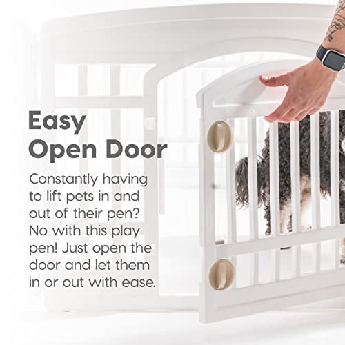 6 Panel Dog Playpen (6 Panel - 24" H / White)
