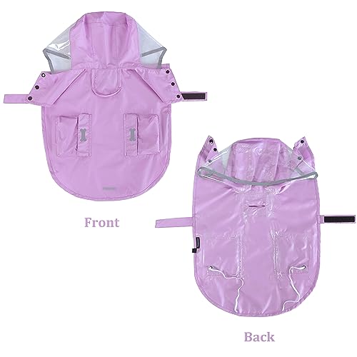 Waterproof Dog Raincoat (Light Purple / X-Large)