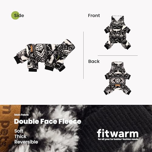 Fuzzy Snowflake Dog Flecce Pajamas (Small / Snowflake)