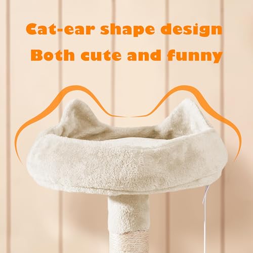 Cat Tower 70.5in Cat Tree for Indoor Cats (70.5in / Beige)