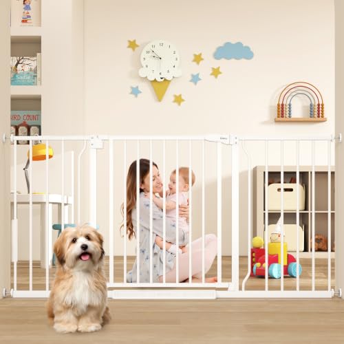 29" 58" Extra Wide Baby Gate (White / 32-58"Wide, 28"Tall)