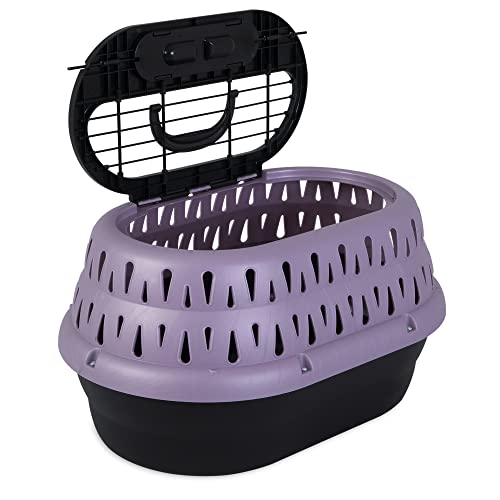 Top Load Plastic Cat Kennel (One-door / 19.0"L x 12.5"W x 10.8"H / PURPLE)