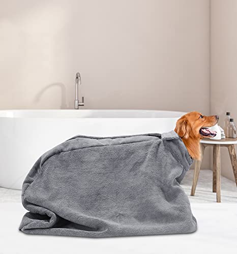 Premium Microfiber Dog Drying Bag (XX-Large / Gray)