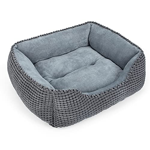 Dog Bed for Large Medium Small Dogs (Grey / M(25’’x 21’’x 8’’))
