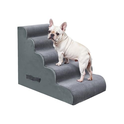 5 Step Pet Stairs for High Beds & Sofas (Grey / 5-step 22.8"H)